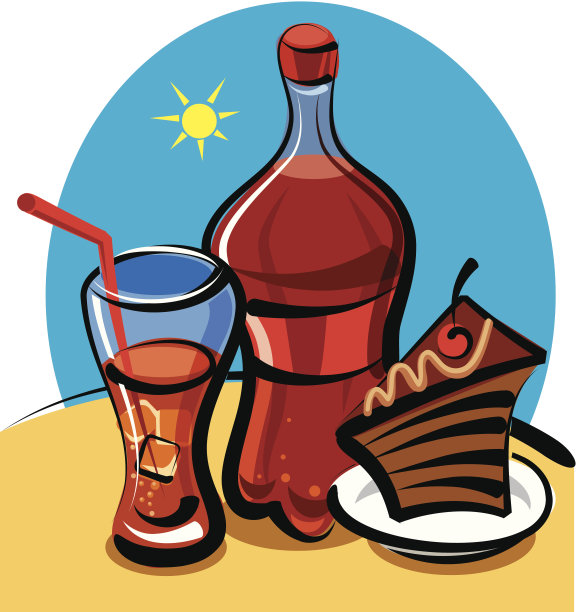 可乐和蛋糕图片下载