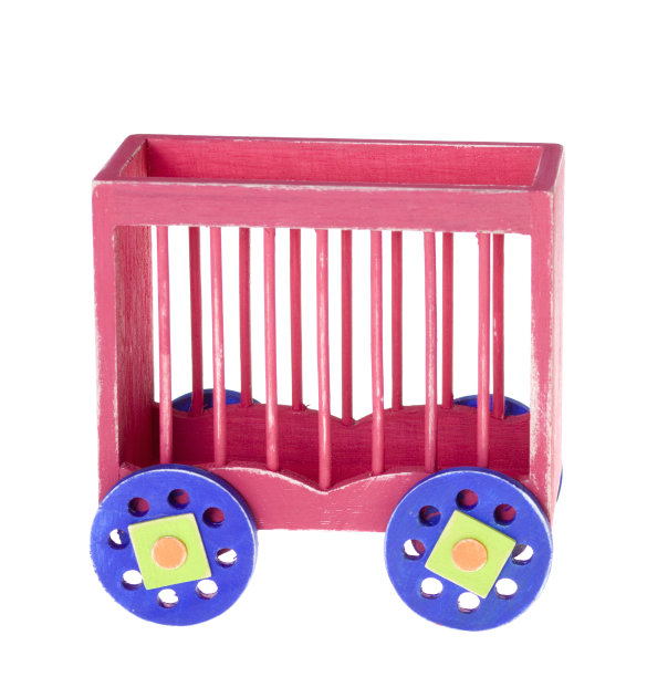 红色箱车玩具马戏团火车图片下载