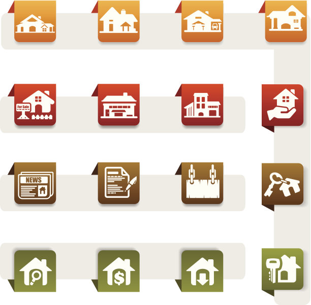 图标房地产-标签系列图片下载