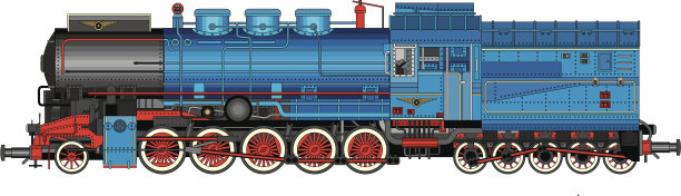 蓝色机车列车图片下载