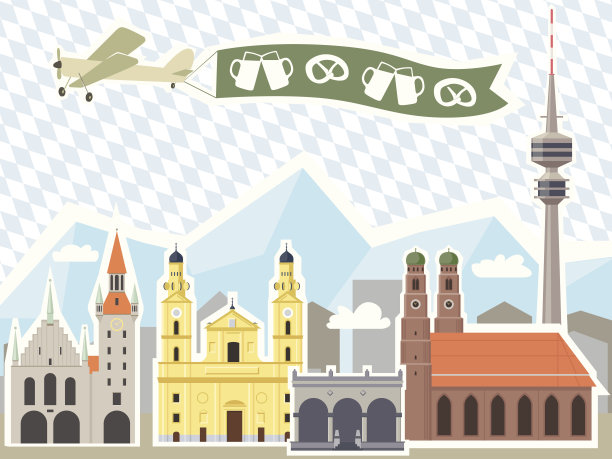 慕尼黑的天际线图片下载