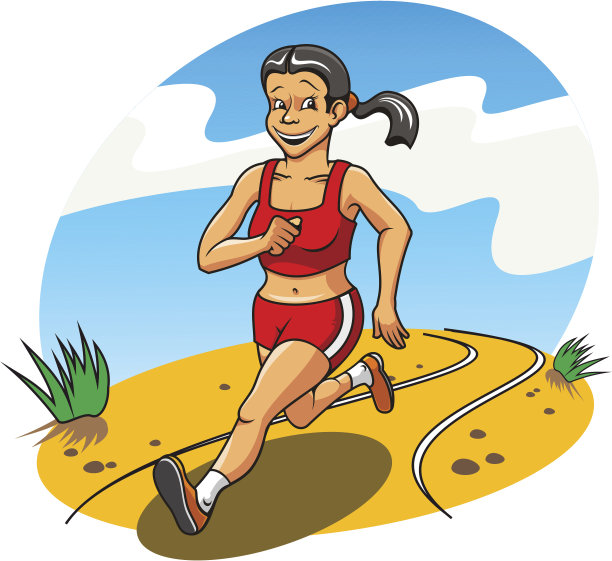跑步的女人图片下载