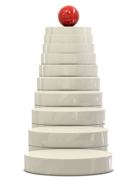 楼梯和红球图片下载