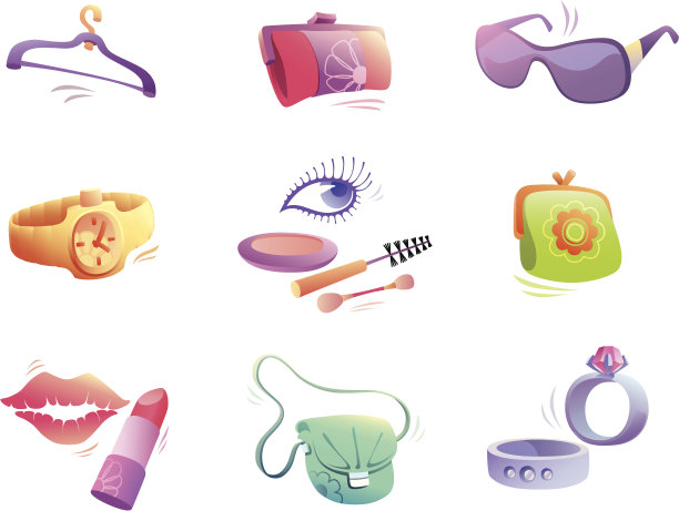 时尚аccessories集。图片下载