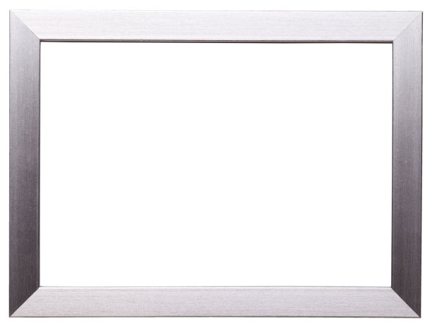 银色框架孤立在白色图片下载