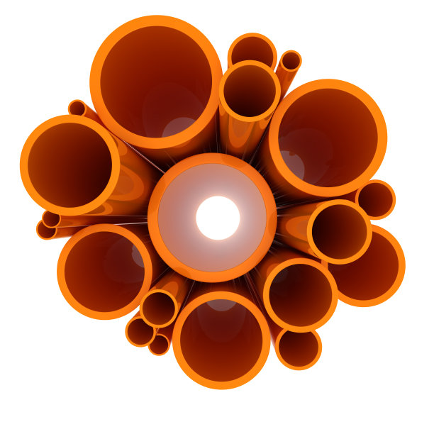 头顶拍摄的橙色矢量管上的白色背衬图片下载
