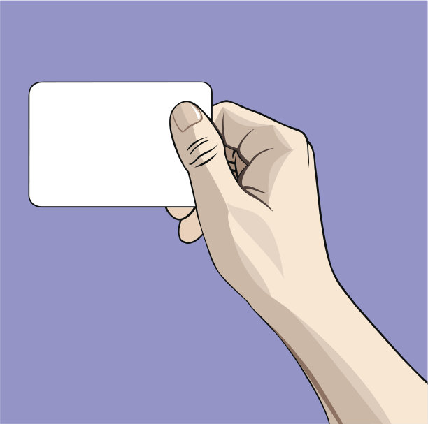 一只手递着一张空白的名片图片下载