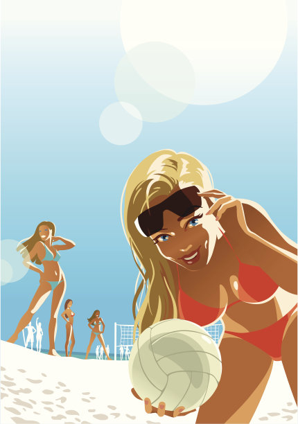 沙滩排球图片下载