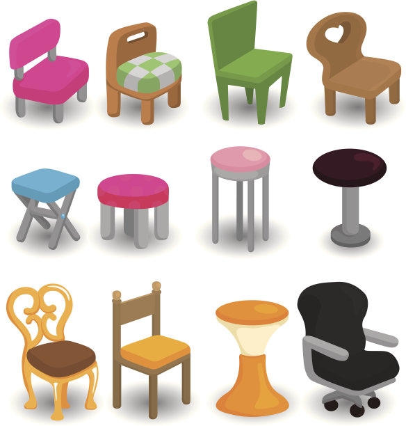卡通椅图标图片下载