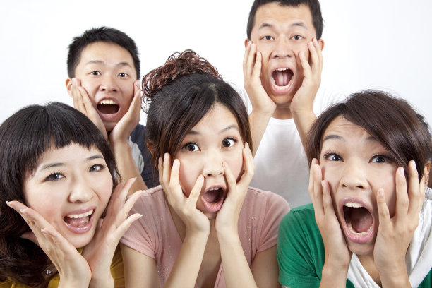 年轻的群体和惊讶图片下载