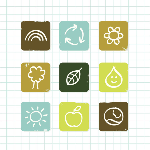 学校涂鸦，自然和教育图标孤立在白色网格图片下载