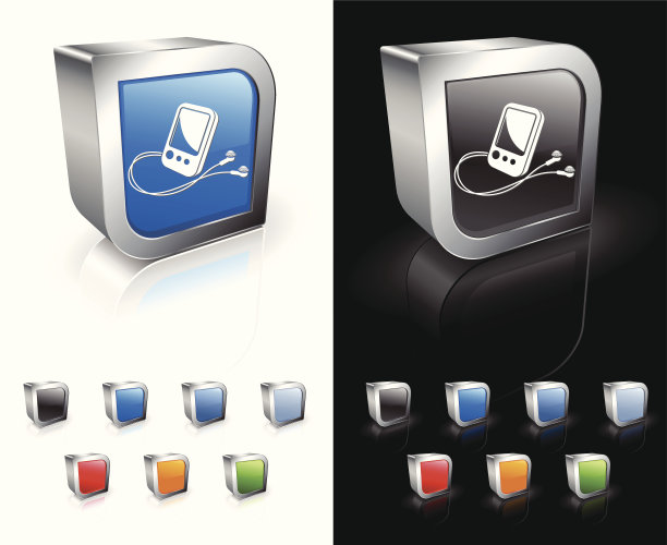 MP3音乐播放器3D版权免费矢量艺术图片下载