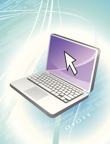 笔记本电脑的抽象技术和通信背景图片下载