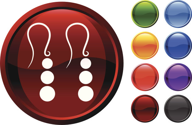 珍珠耳环互联网版税免费矢量艺术图片下载