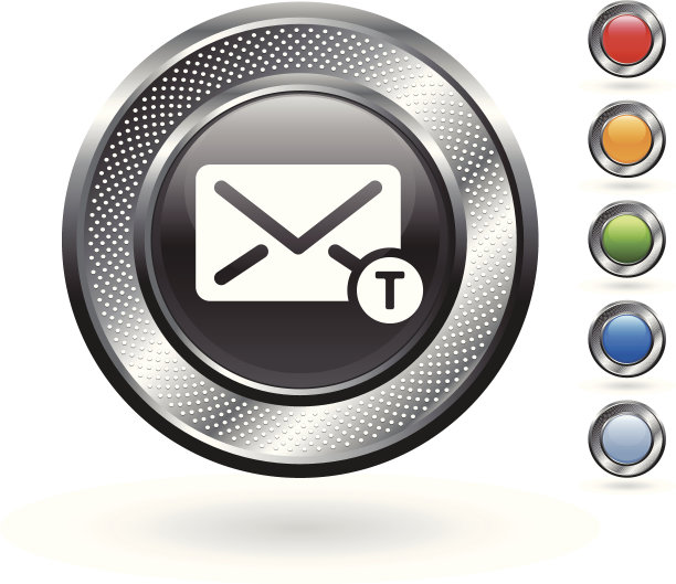 文本信息版税免费矢量艺术上的金属按钮图片下载