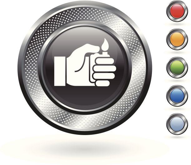 更轻的版权免费矢量艺术上的金属按钮图片下载