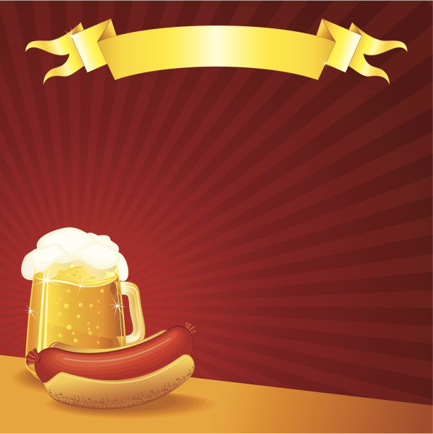 啤酒和香肠图片下载