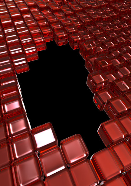 玻璃立方体框架图片下载