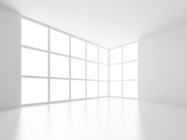 宽敞空旷的室内，光线透过窗户照射进来图片下载