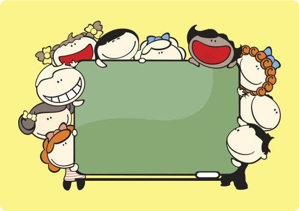 学校主题框架与孩子图片下载