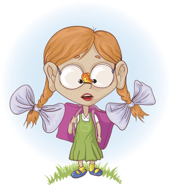 小女孩上学去了图片下载