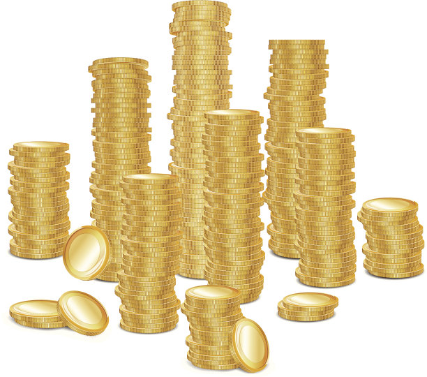 一堆金币素材图片