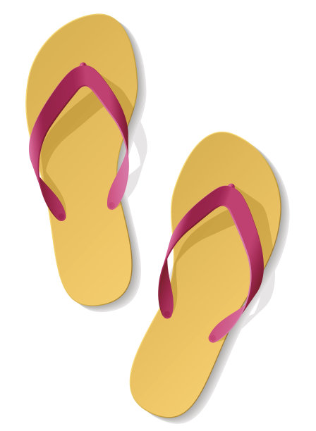 沙滩凉鞋。向量。图片下载