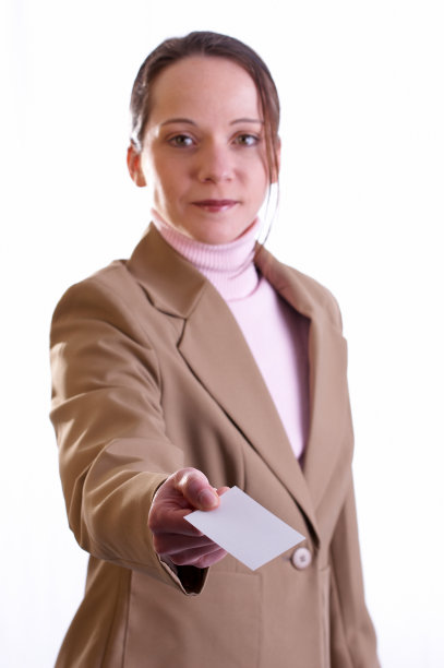有名片的女人图片下载