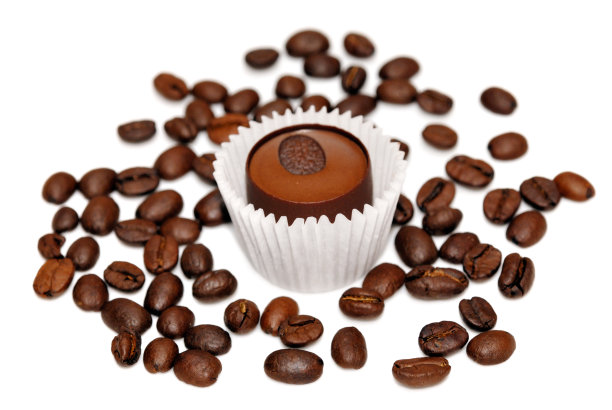 甜与咖啡豆分离图片下载