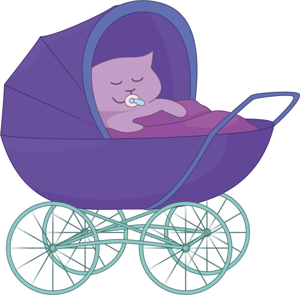 婴儿车里的婴儿图片下载