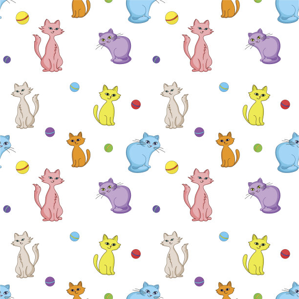 背景，猫和球图片下载