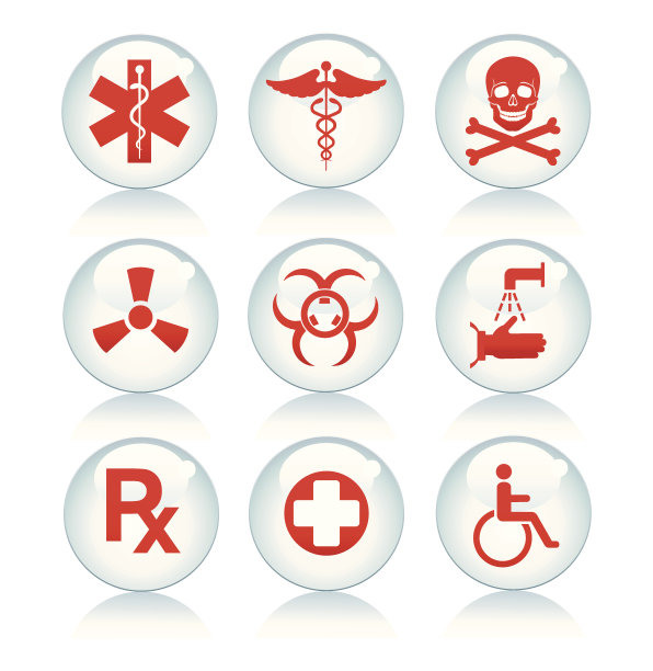 一组医疗图标。图片下载