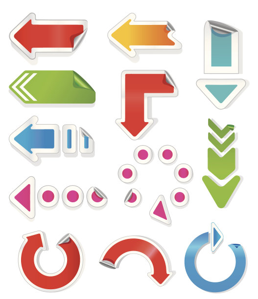 色彩斑斓的箭头。图片下载