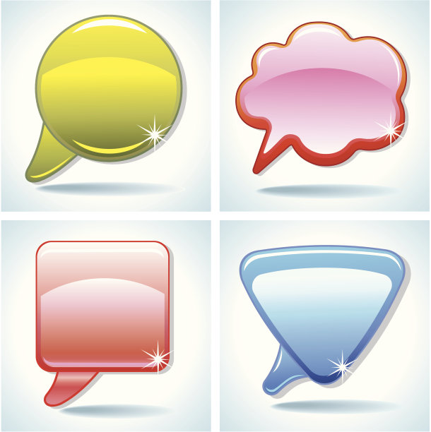 彩色气泡的演讲。图片下载