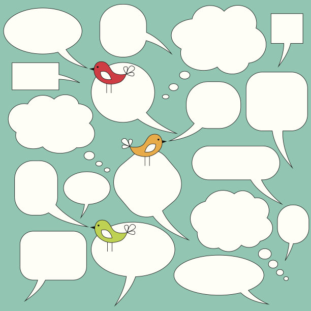 演讲和思想气球素材图片