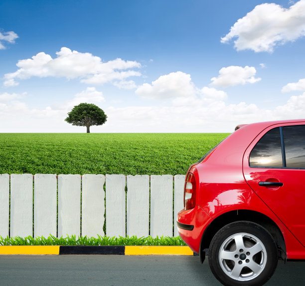 红色的车图片下载