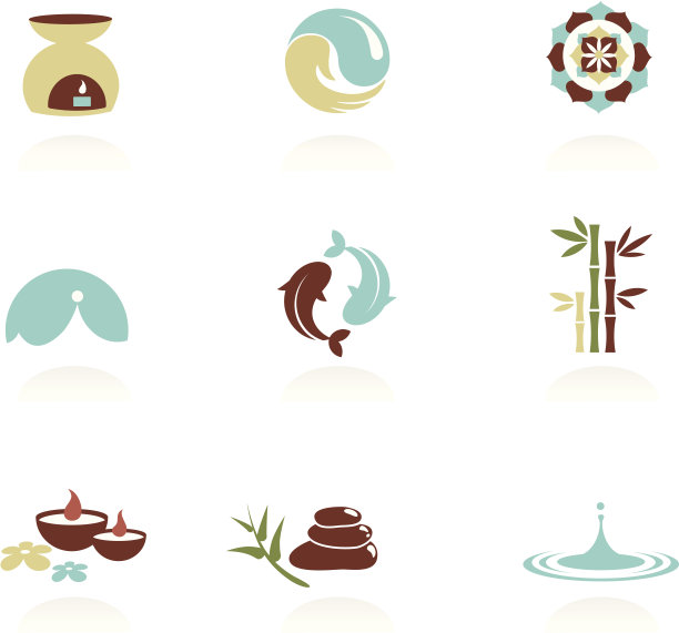 收集水疗图标和符号图片下载