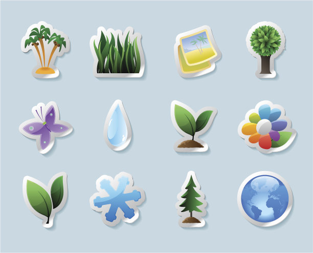 自然的贴纸图标图片下载