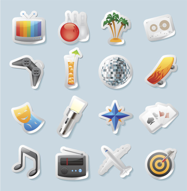 娱乐用贴纸图标图片下载