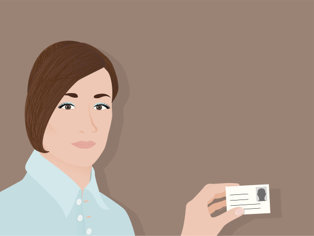 拿着名片的漂亮女人图片下载