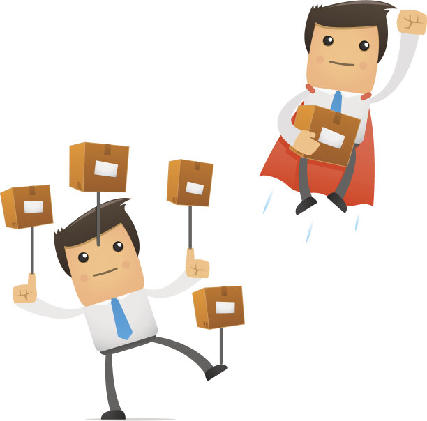 一套有趣的卡通经理图片下载