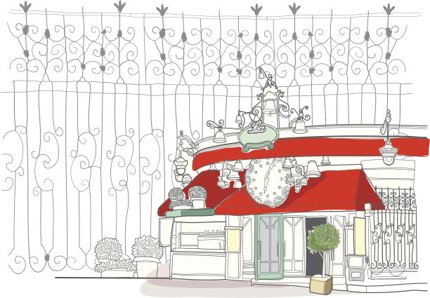 法国的咖啡馆图片下载