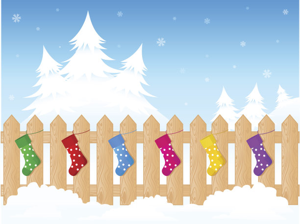 圣诞节栅栏图片下载