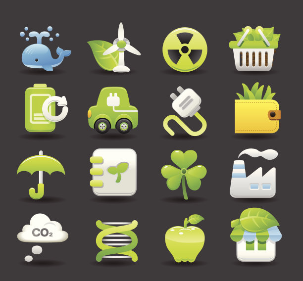 绿色生态图标集|优雅系列图片下载