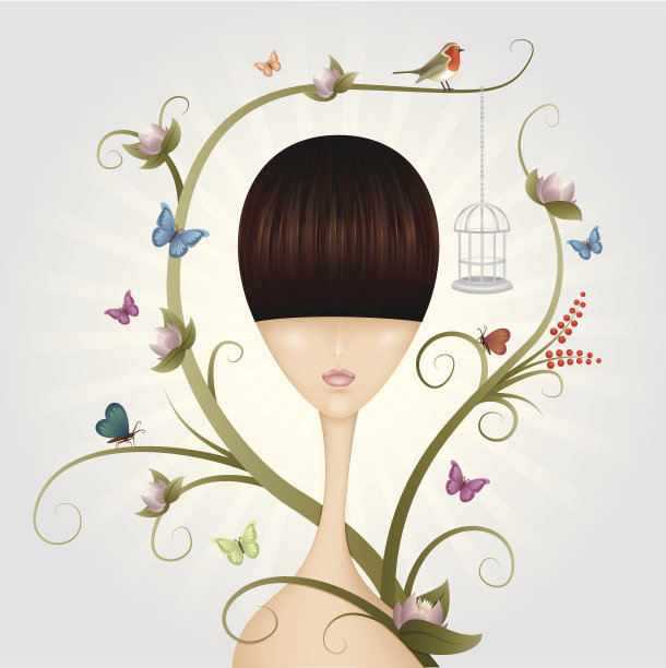 春天的女孩图片下载