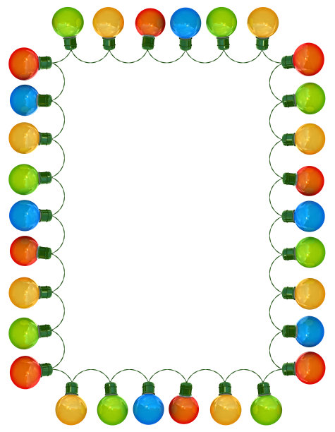 由圣诞彩灯制成的框架图片下载