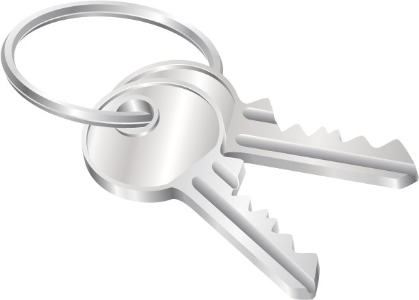 一个密匙环上的两个密匙图片下载