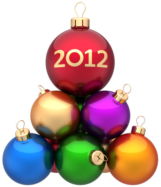 圣诞球2012年的新玩意儿多颜色图片下载