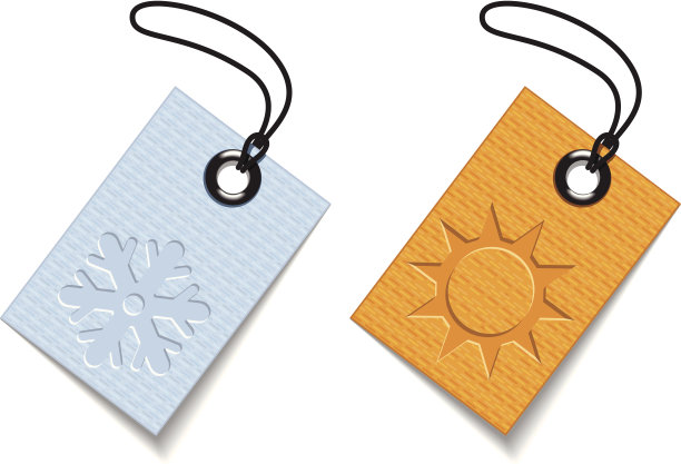 冬季和夏季标签图片下载