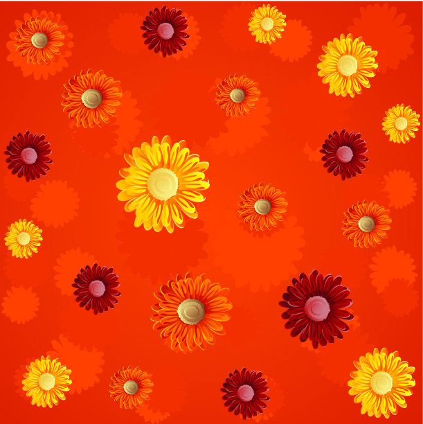 夏日花无缝图案图片下载